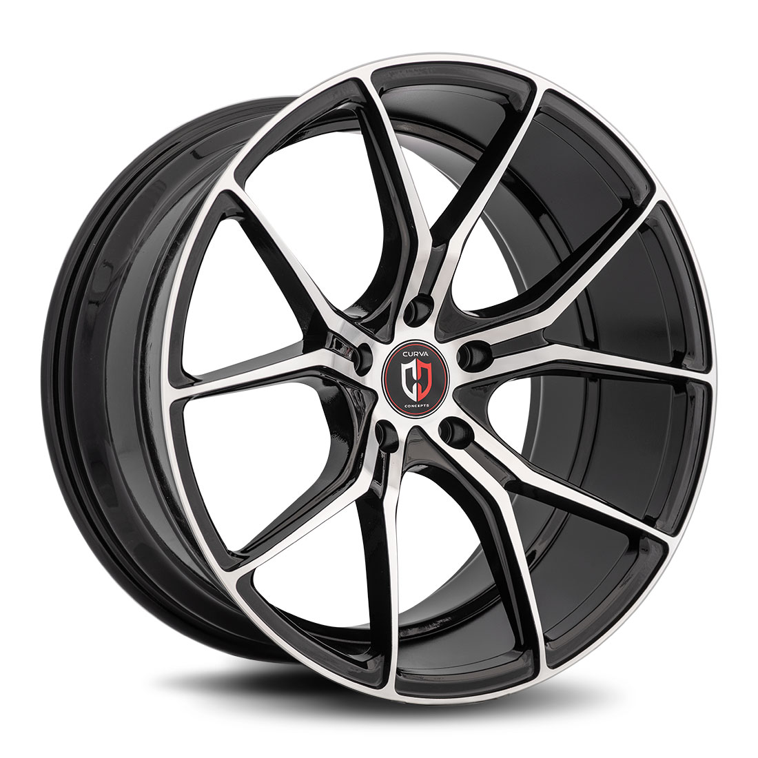 Curva Concepts C42 20 Inch Black Machined Face Aftermarket Wheels