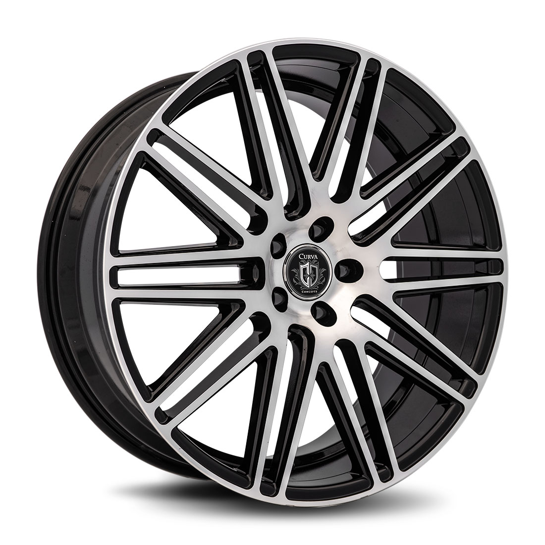 Curva Concepts C50 Gloss Black Machined Face Aftermarket Wheels