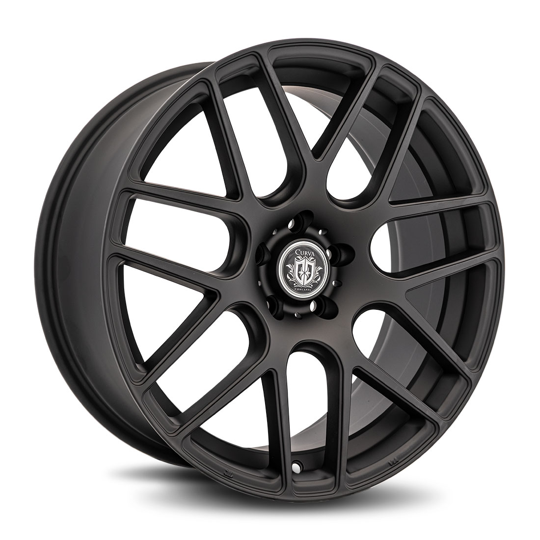 Curva Concepts C7 Matte Black Aftermarket Wheels