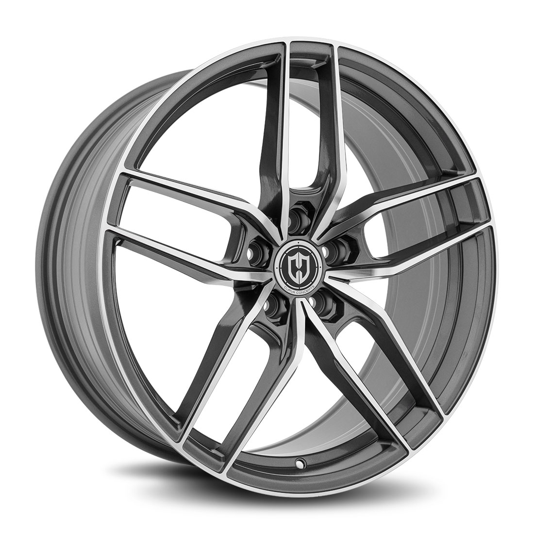 Curva Concepts CFF25 Gunmetal Machined Face Aftermarket Wheels