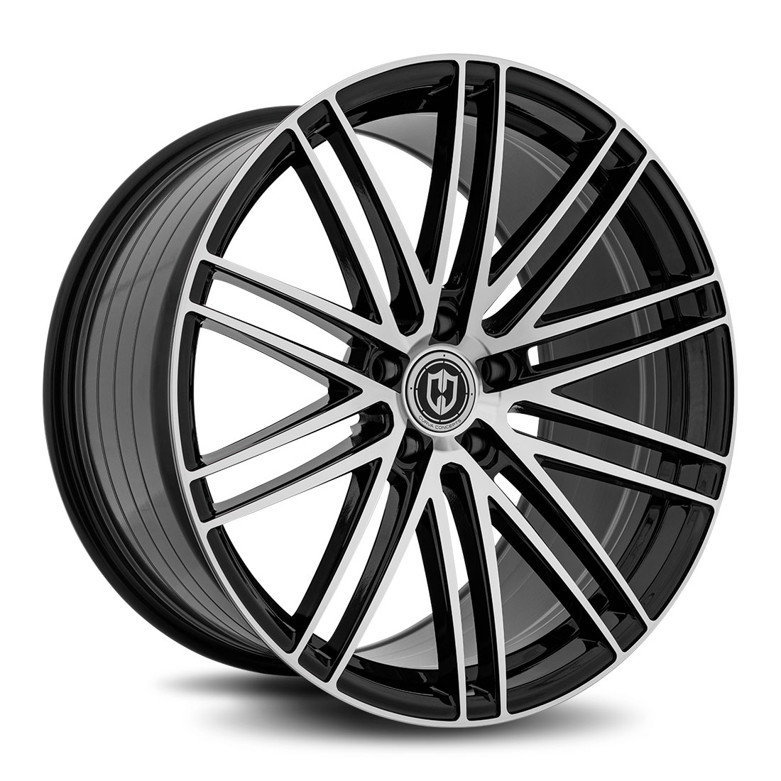 Curva Concepts CFF50 Gloss Black Machined Face Aftermarket Wheels