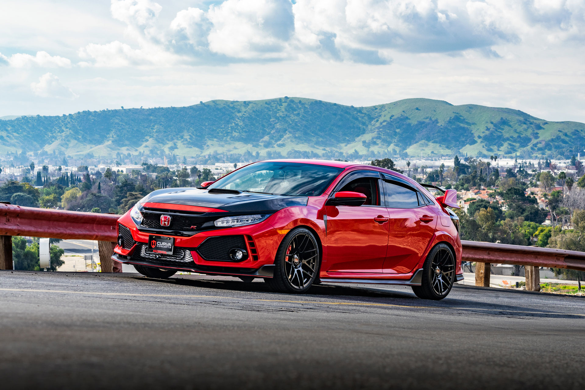 Curva Concepts C300 Aftermarket Wheels on a Honda Civic Type-R