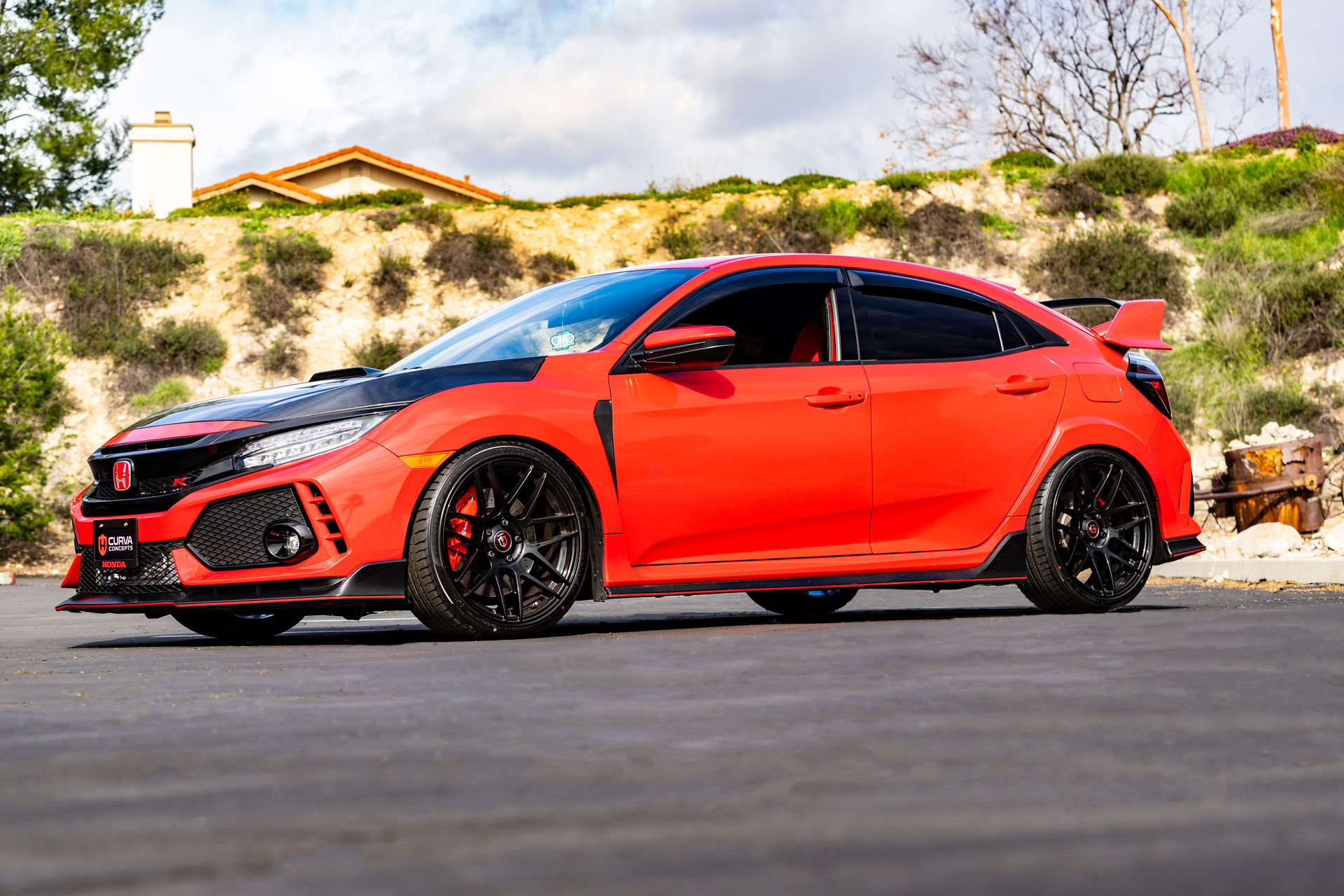 Curva Concepts C300 Aftermarket Wheels on a Honda Civic Type-R