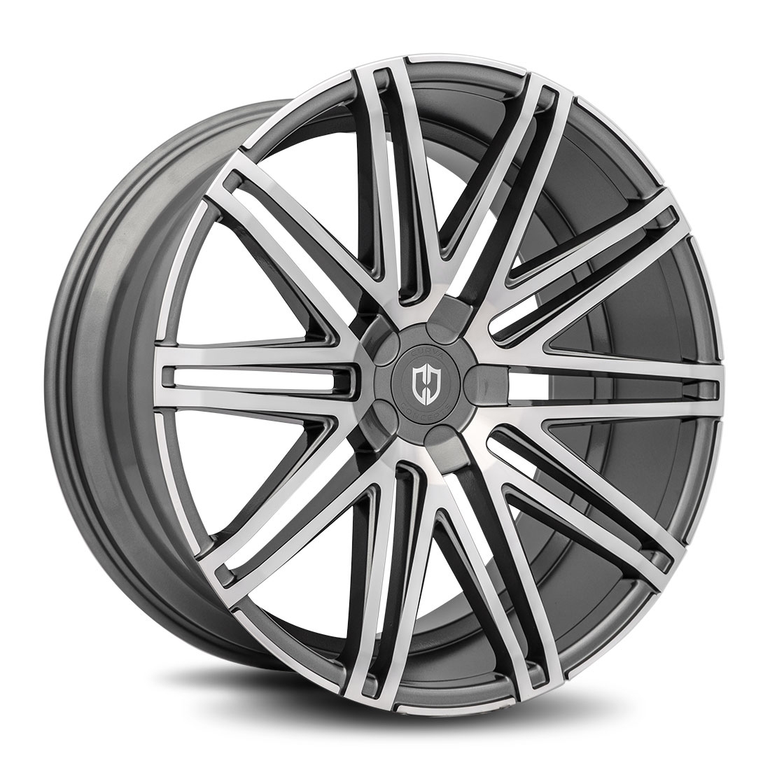 Curva Concepts C48 Aftermarket Wheels 22 Inch Gunmetal Machined Face