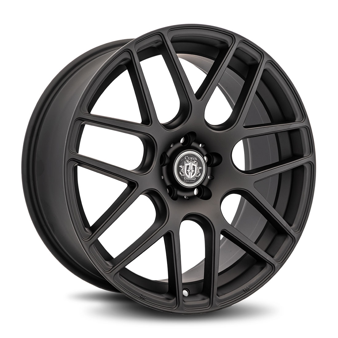 Curva Concepts C7 Aftermarket Wheels 20 Inch Matte Black
