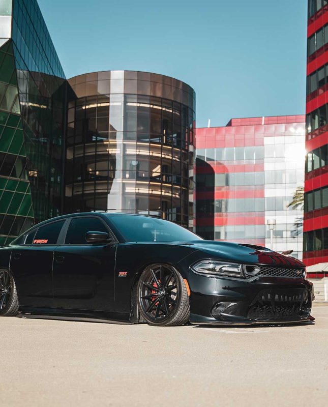 Bagged Dodge Charger on Staggered 20