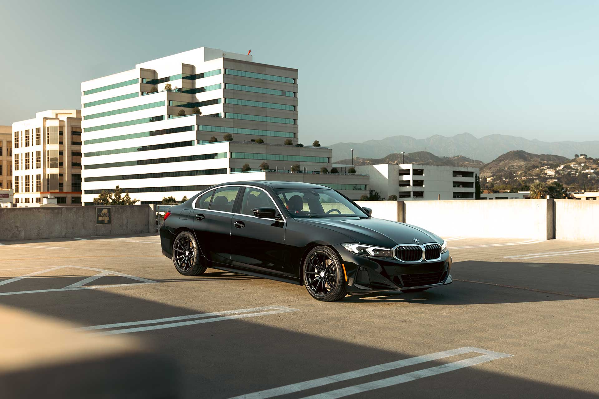black g20 bmw 330i with gloss black curva concepts cff72 flow forged wheels