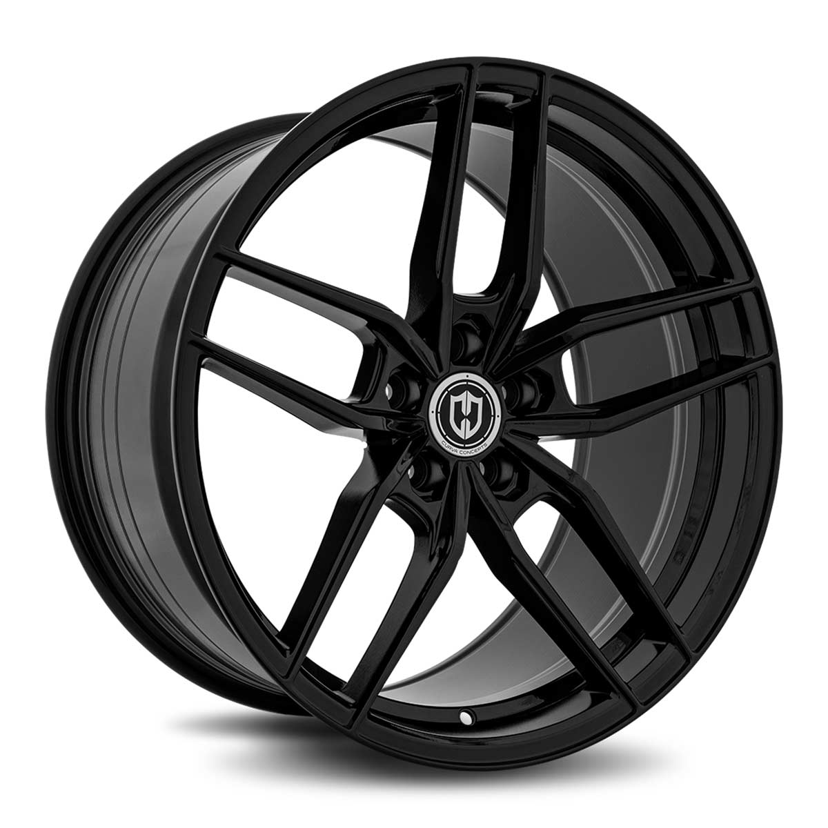 curva concepts cff25 gloss black flow forged wheel
