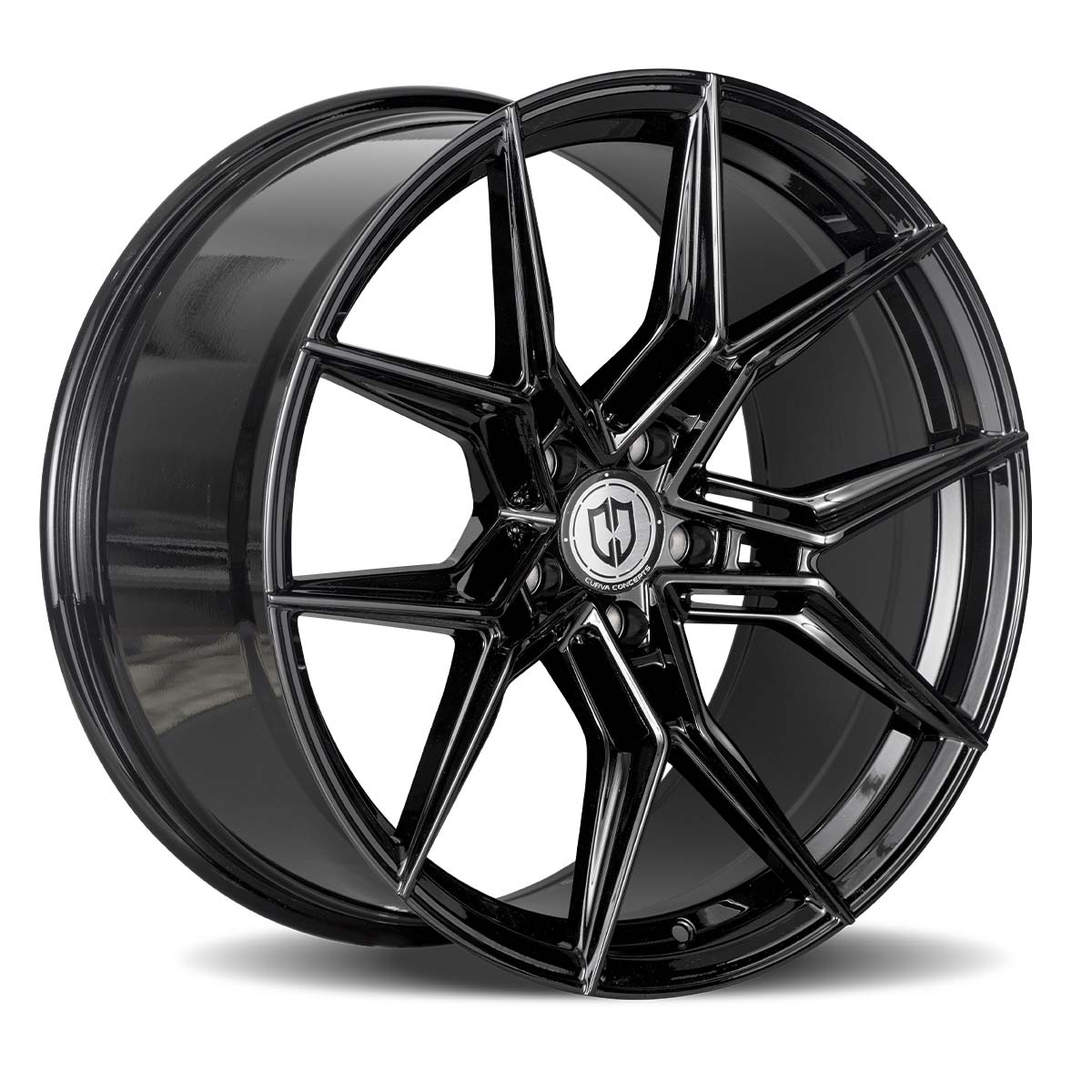 curva concepts flow forged cff43 gloss black wheel