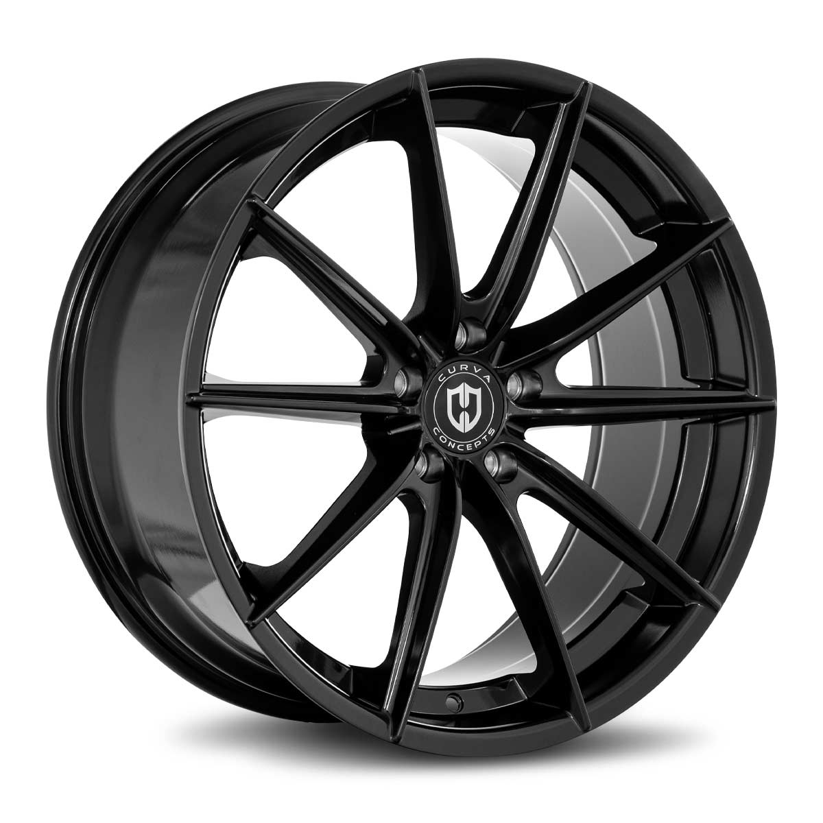curva concepts cff46 gloss black flow forged wheel