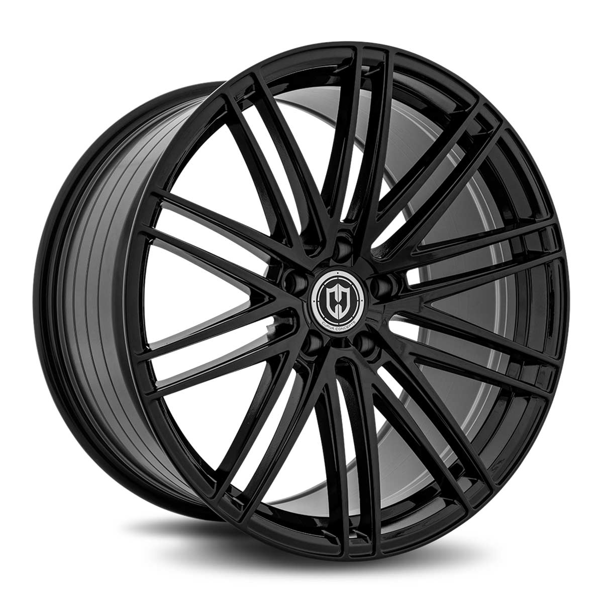 curva concepts cff50 gloss black flow forged wheel