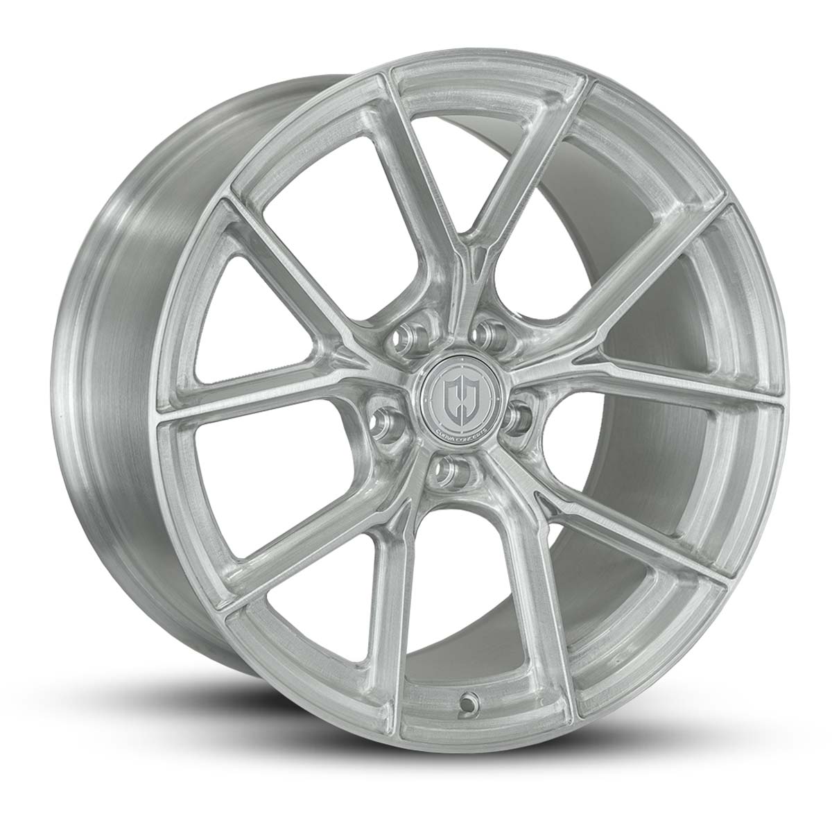 curva concepts cff70 brushed clear coat flow forged wheel