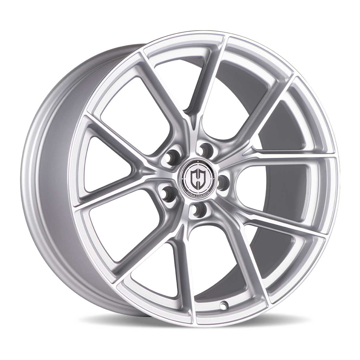 curva concepts flow forged cff70 silver machined face satin wheel