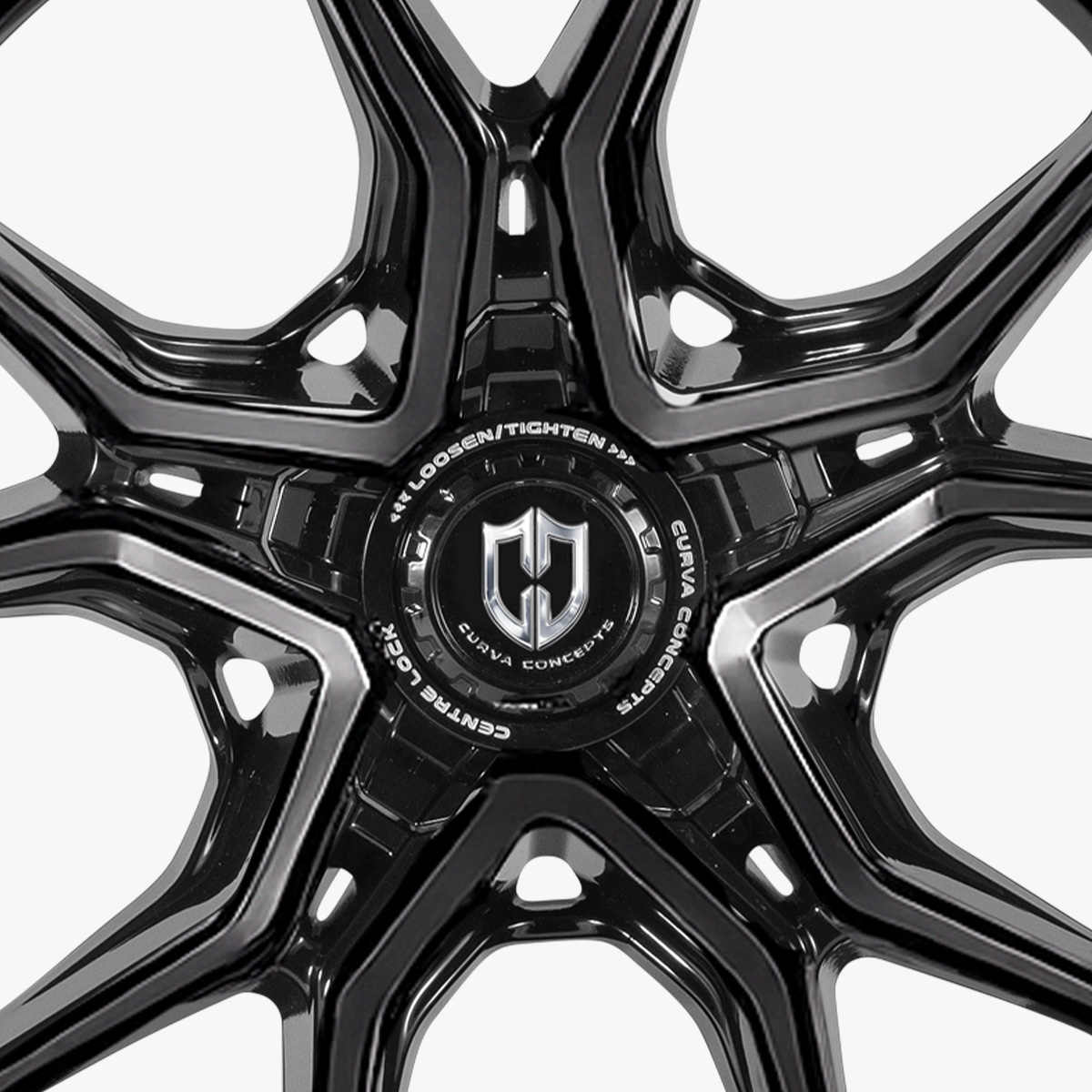 curva concepts cff77 flow forged performance wheel center cap detail