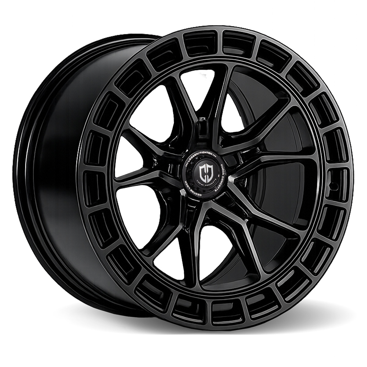 curva concepts flow forged cff77 gloss black wheel