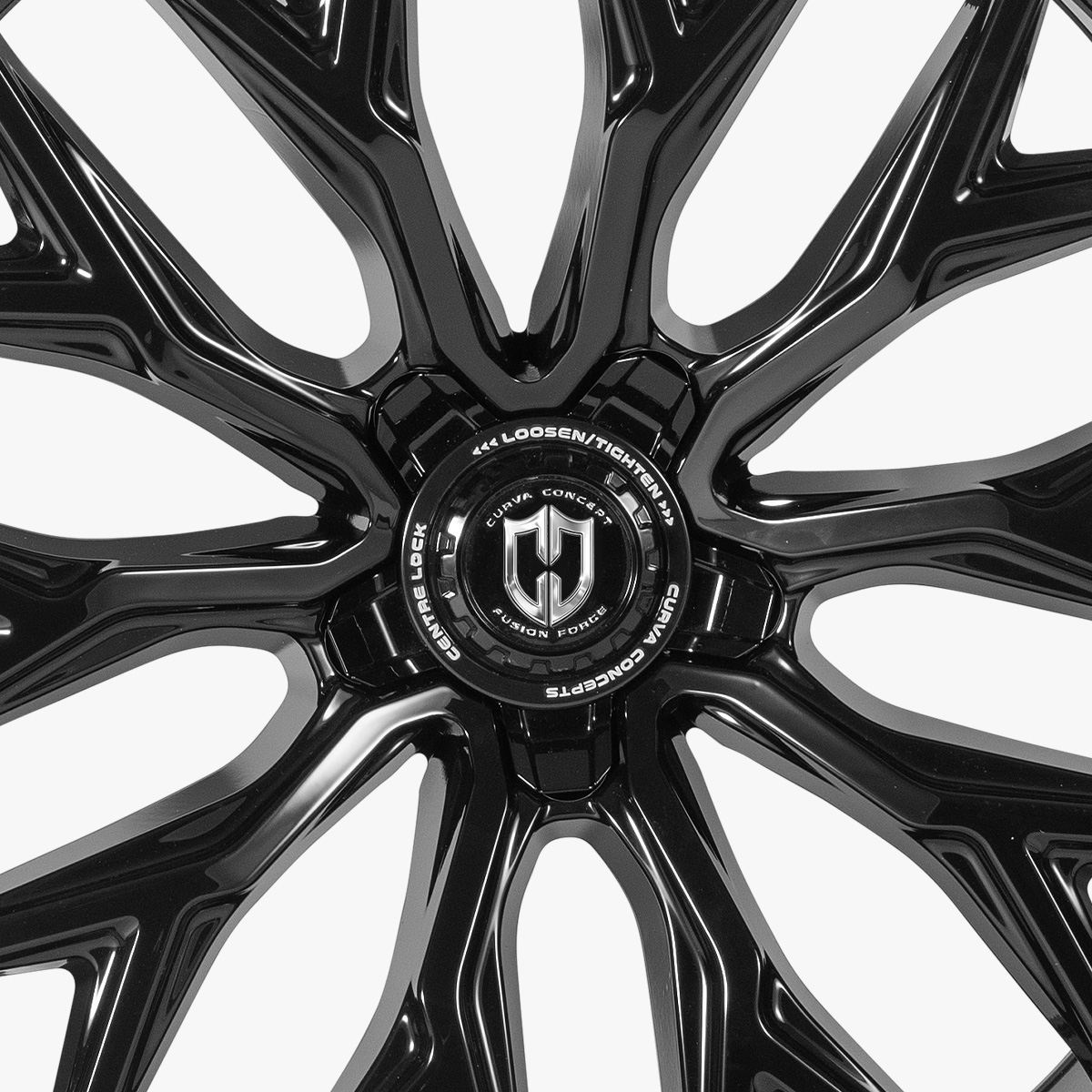 curva concepts cff78 flow forged performance wheel center cap detail