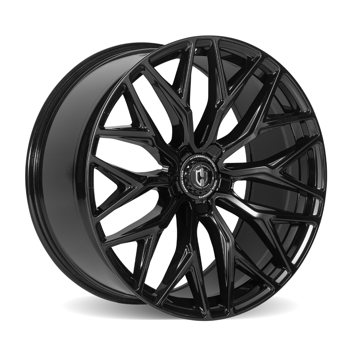 curva concepts flow forged cff78 gloss black wheel