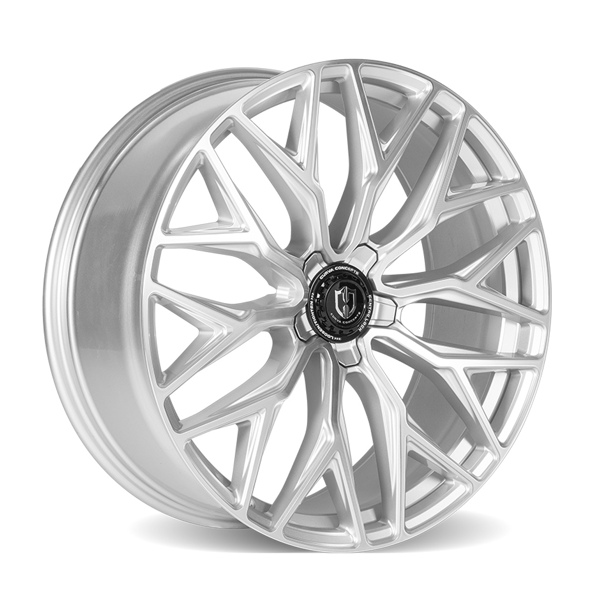 curva concepts flow forged cff78 silver machined face satin wheel