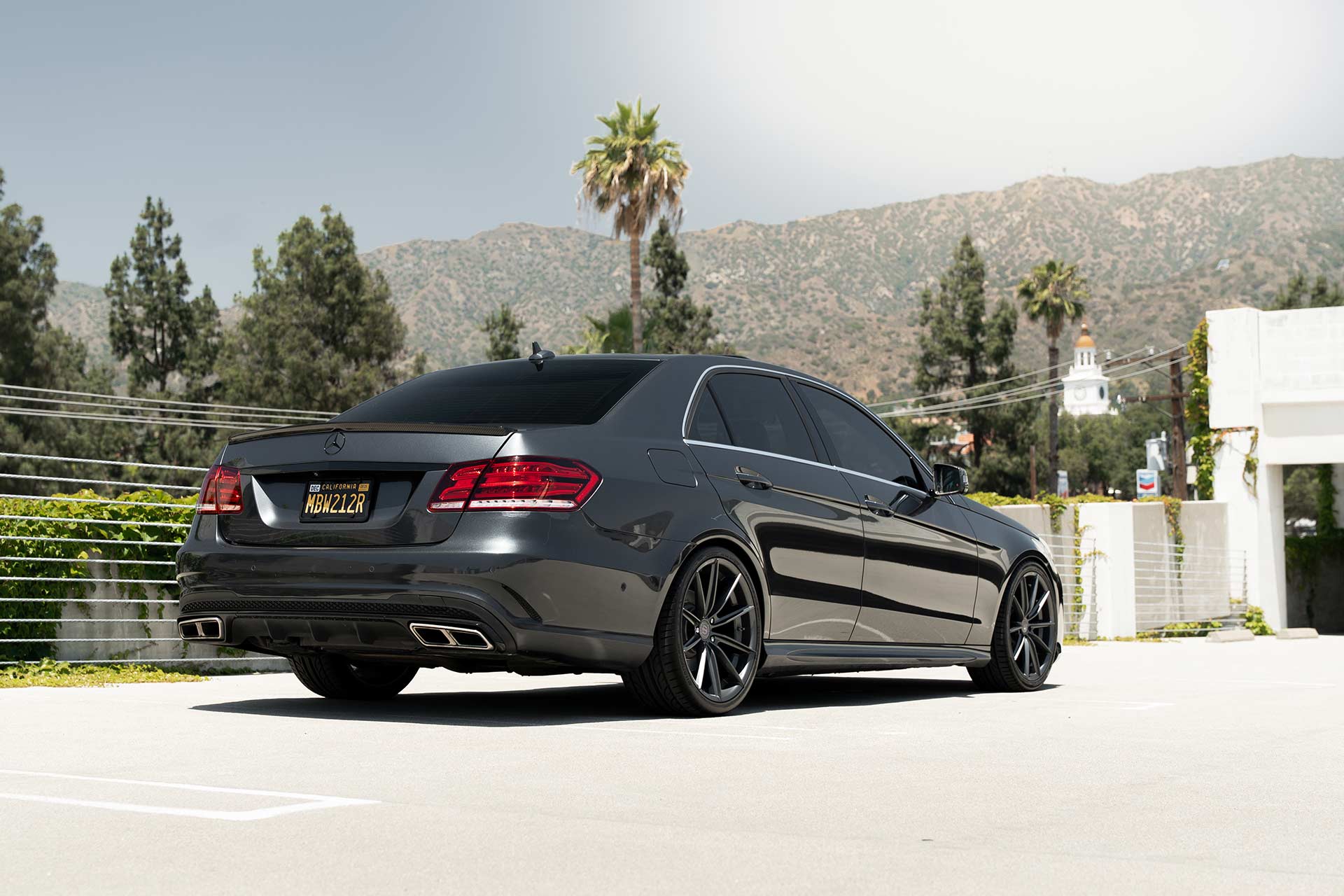gray mercedes benz e 350 w212 with gunmetal flow forged cff46 performance wheels
