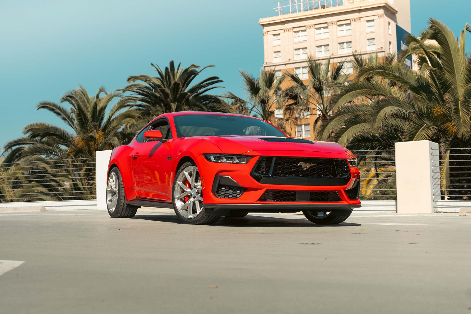 red mustang gt s650 with silver cff70 flow forged wheels