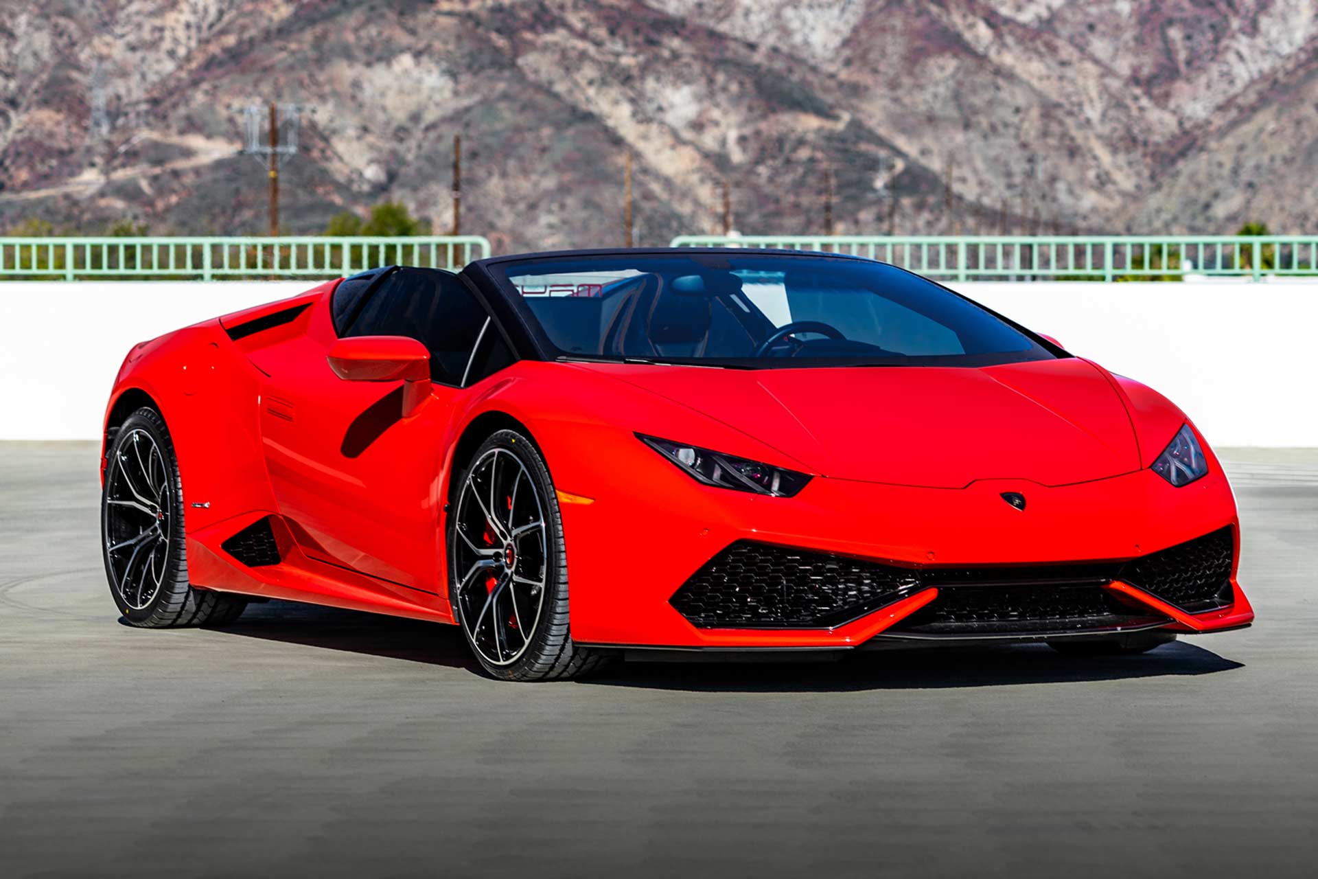 rosso mars red lamborghini huracan lp 610-4 with gloss black machined c42 curva concepts wheels